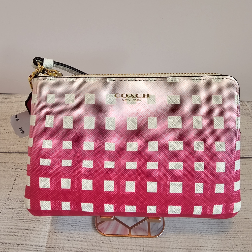 Coach Madison Gingham East West Tote w/  Wristlet (NWT) Set - Picture 13 of 16